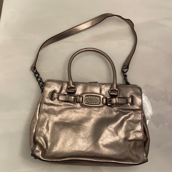 NWT Michael Kors Hamilton Rock & Roll Leather Satchel Tote - Picture 3 of 13